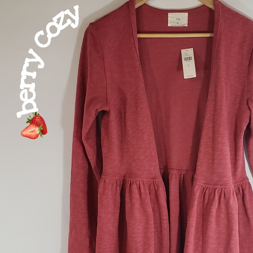 NWT Anthropologie Beira Peplum Cardigan